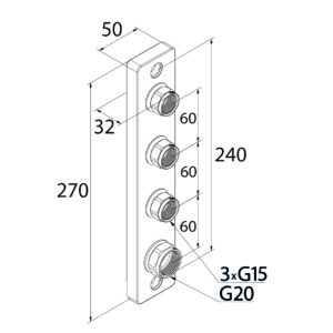 978104m Väggbricka 4, Design Line