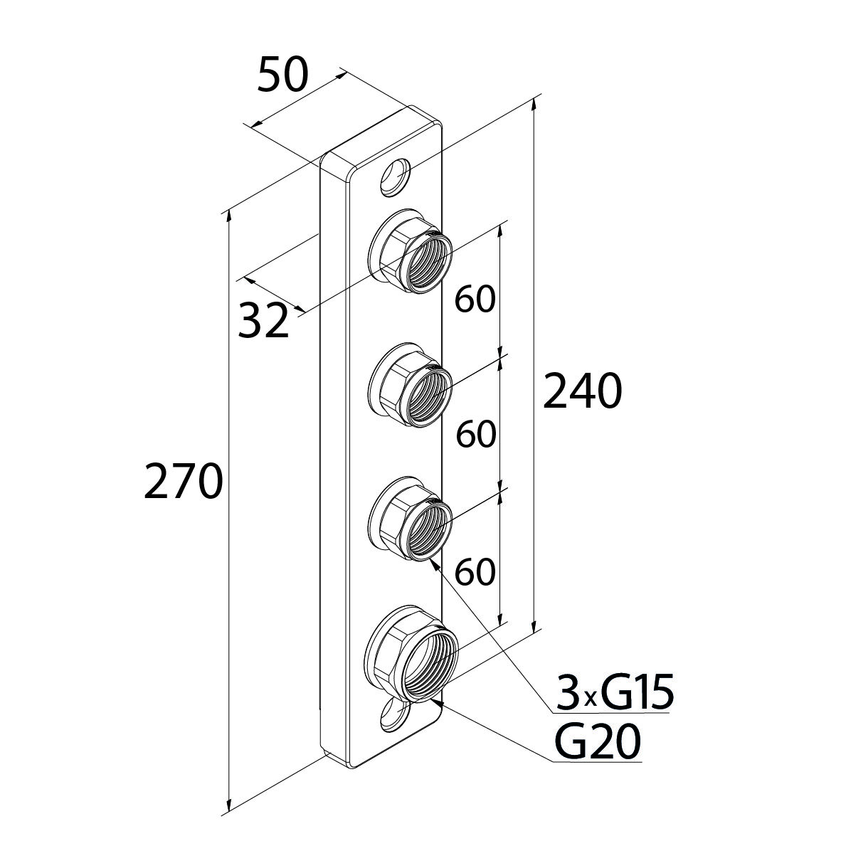 978104m Väggbricka 4, Design Line